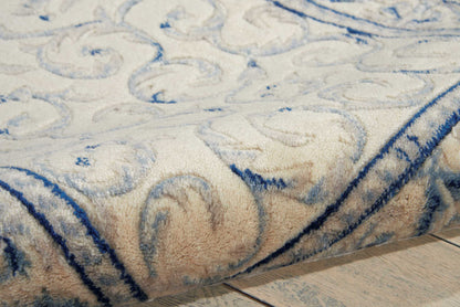 Nourison Home Somerset  Ivory Blue  Traditional