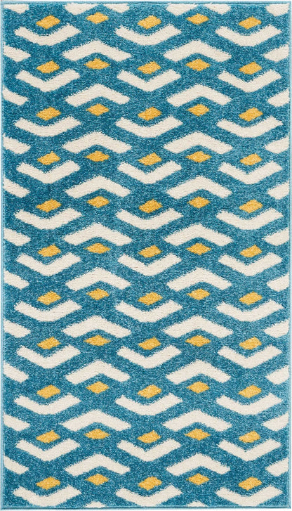 Nourison Home Harper DS300 Blue Contemporary Power-loomed Rug