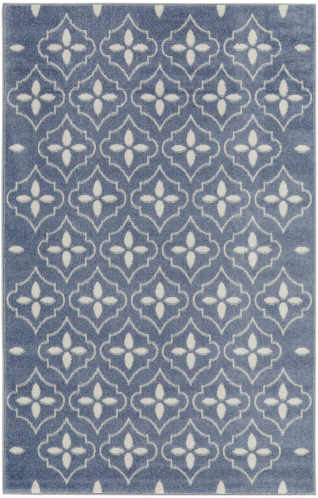 Nourison Home Nourison Essentials NRE04 Blue Ivory Contemporary Power-loomed Rug