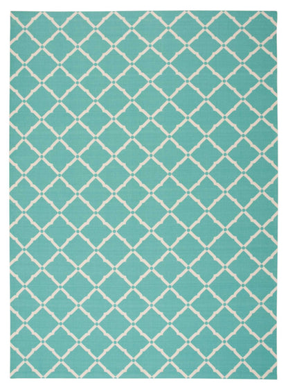 Nourison Home Home & Garden RS091 Aqua Transitional Power-loomed Rug