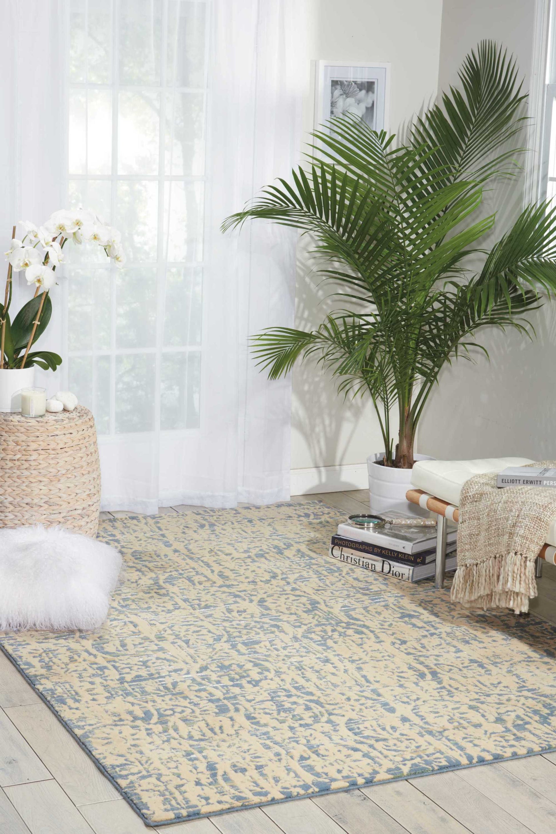 Nourison Home Nepal  Ivory Blue  Transitional