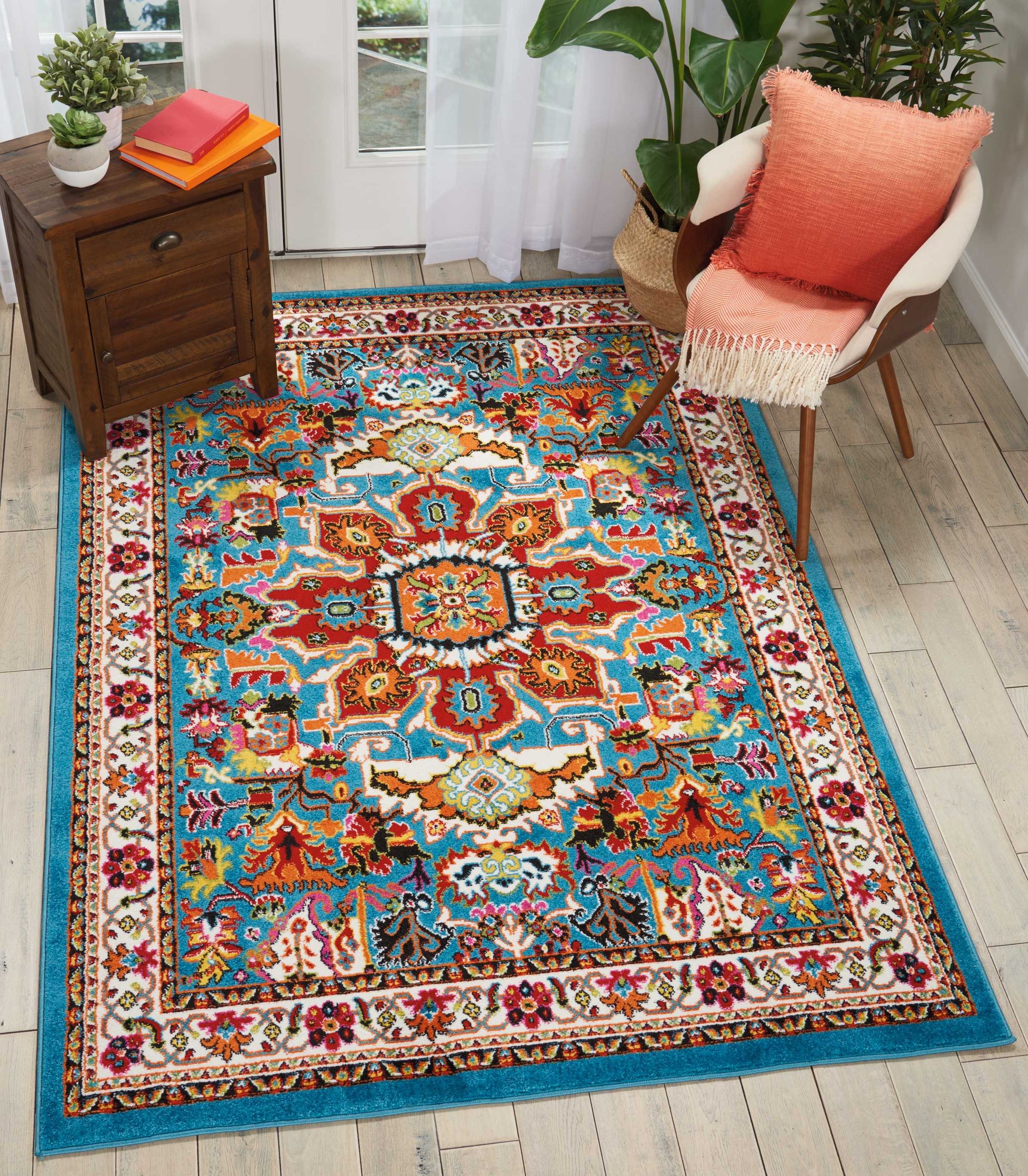 Nourison Home Oakdale  Blue  Traditional