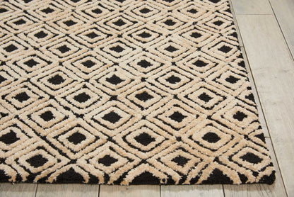 Nourison Home Deco Mod  Black Beige  Transitional