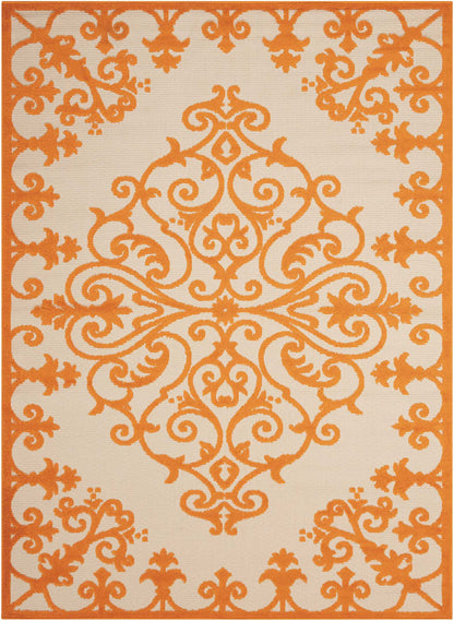 Nourison Home Aloha ALH12 Orange Contemporary Power-loomed Rugs