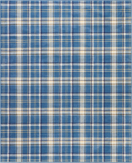 Nourison Home Grafix  Blue  Contemporary