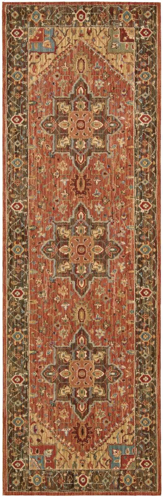 Nourison Home Living Treasures LI01 Rust Traditional Loom-woven Rug