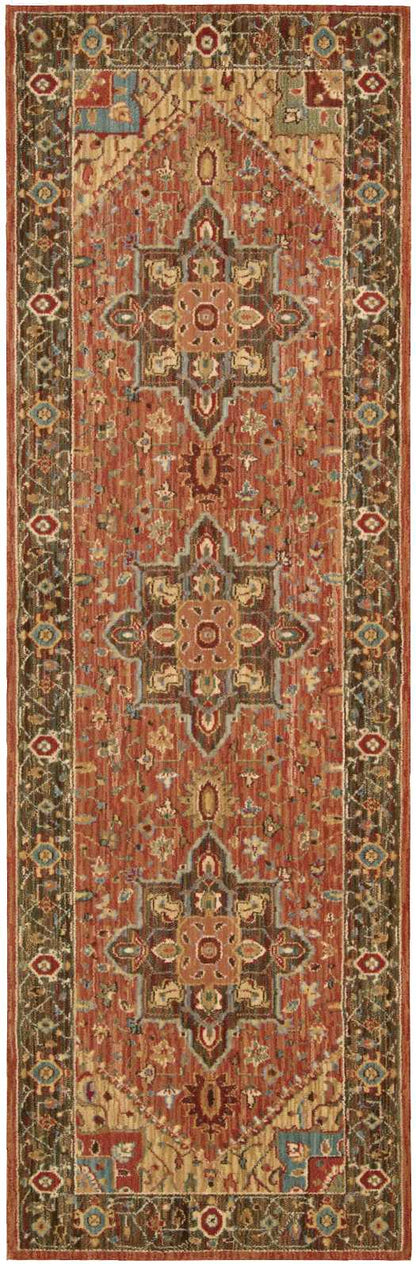 Nourison Home Living Treasures LI01 Rust Traditional Loom-woven Rug