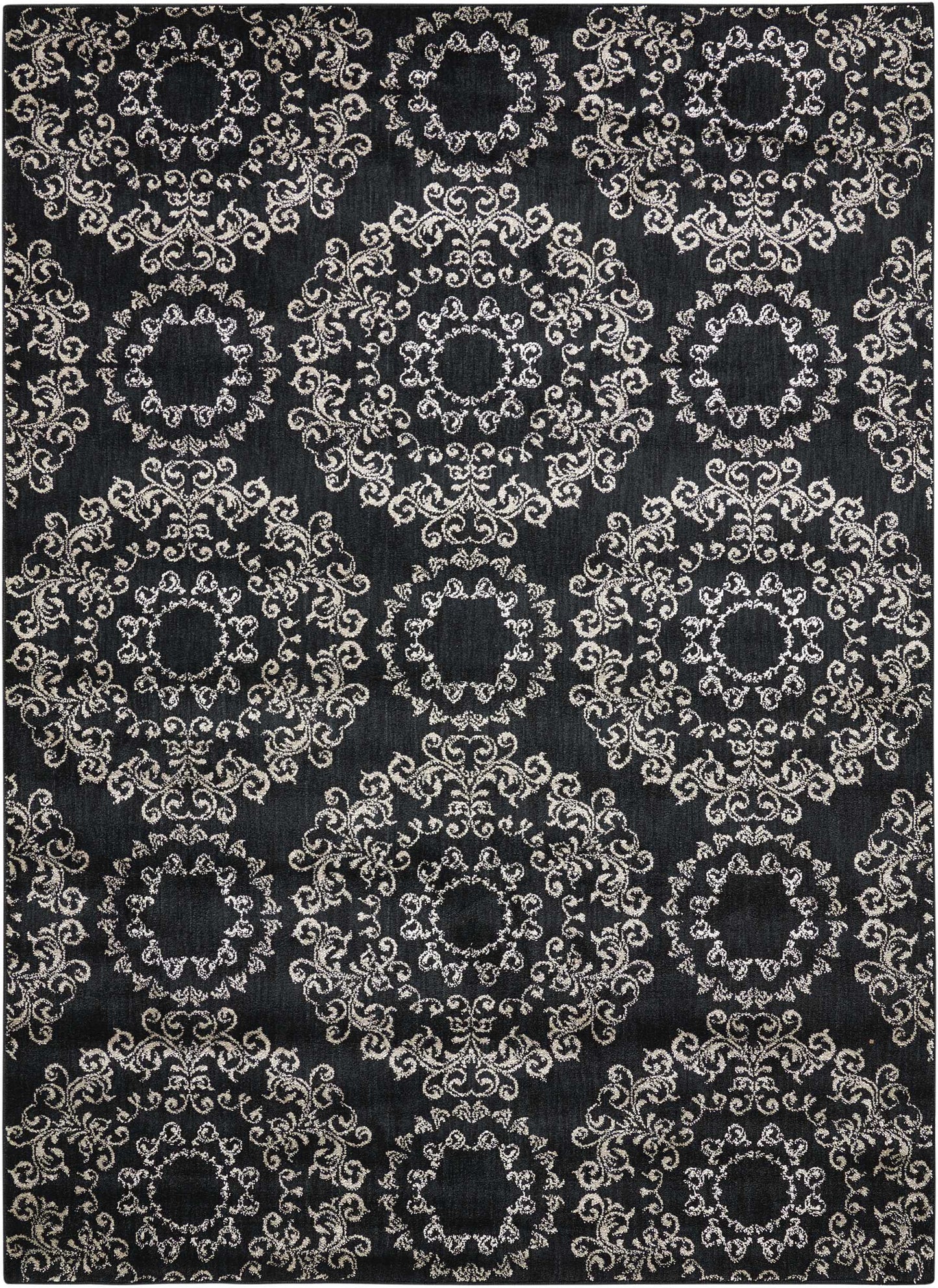Nourison Home Tranquility TNQ03 Black Transitional Power-loomed Rug