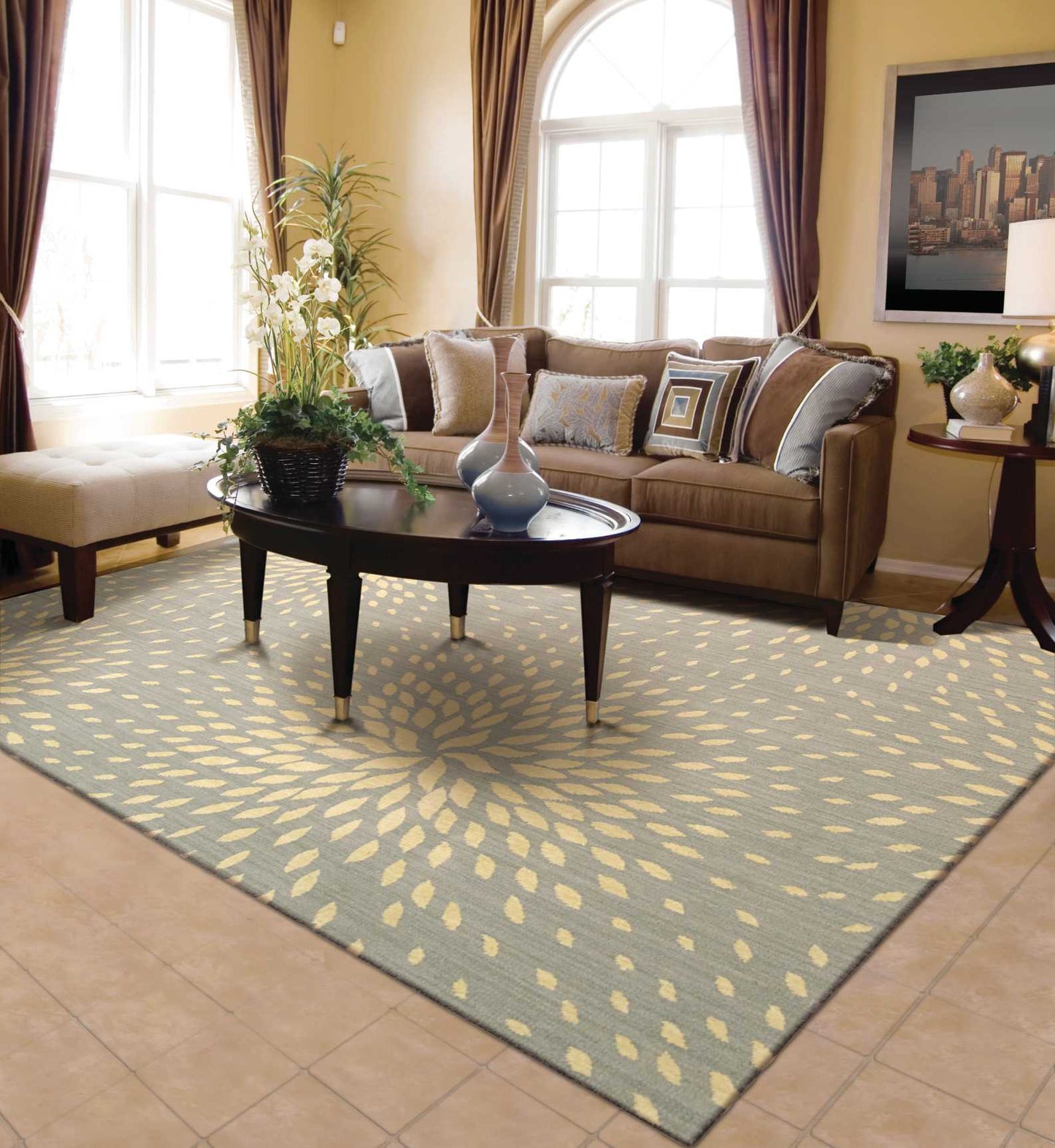 Nourison Home Capri  Grey  Contemporary