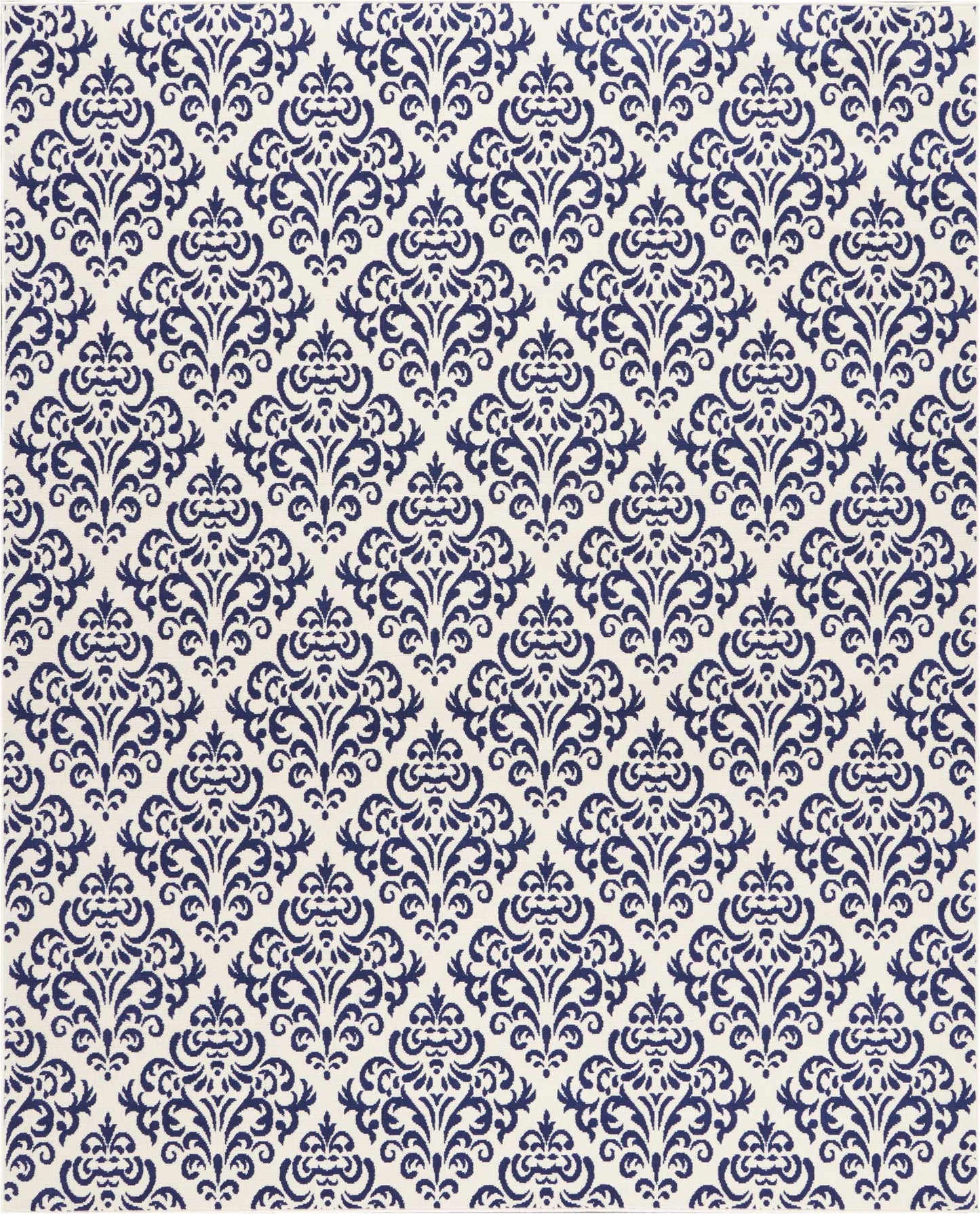 Nourison Home Grafix  White Blue  Transitional