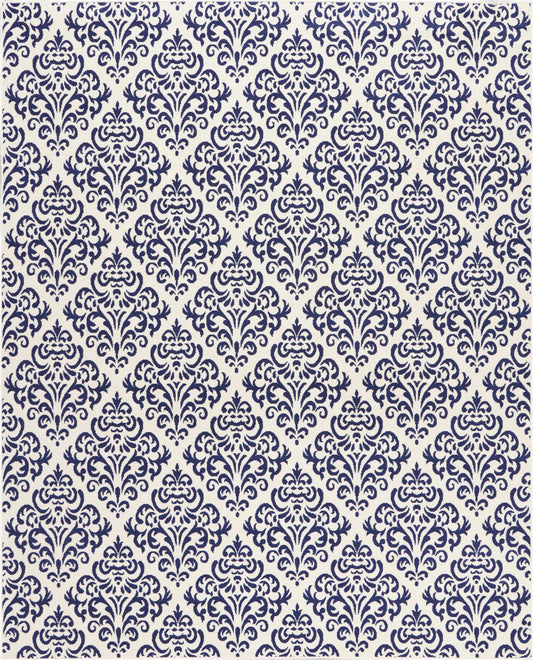 Nourison Home Grafix  White Blue  Transitional