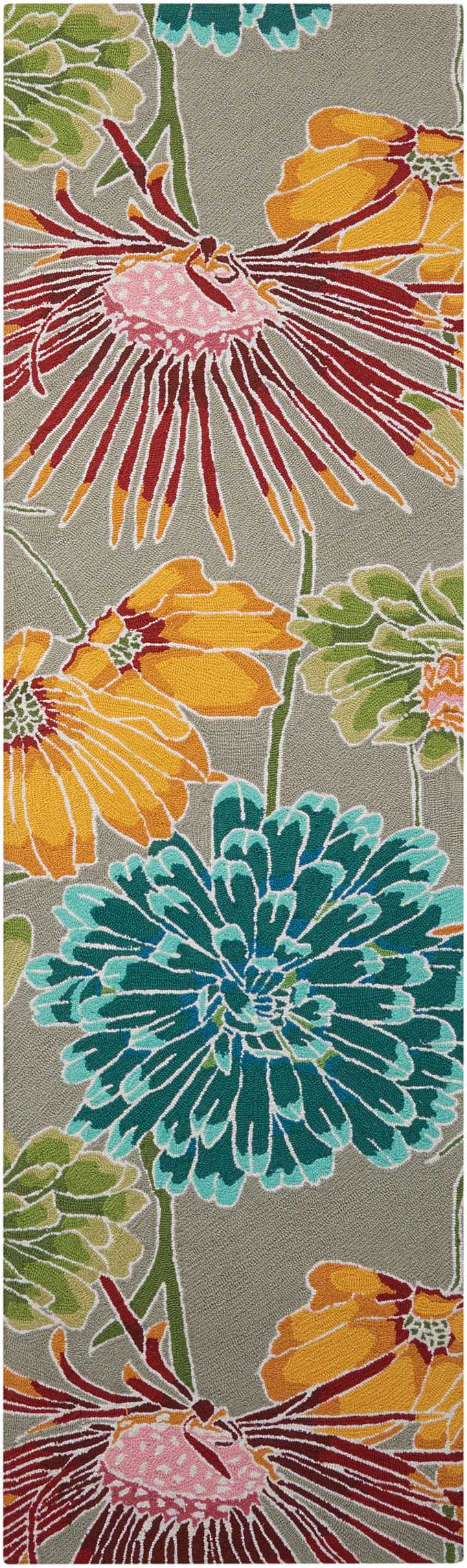 Nourison Home Fantasy FA26 Grey Contemporary Hooked Rug