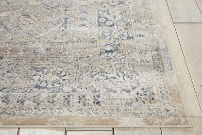 Nourison Home Malta  Ivory Blue  Traditional