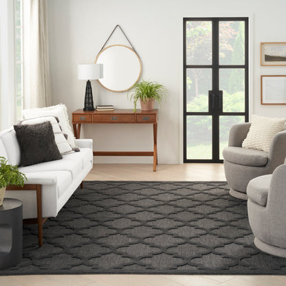 Nourison Home Easy Care  Charcoal Black  Contemporary
