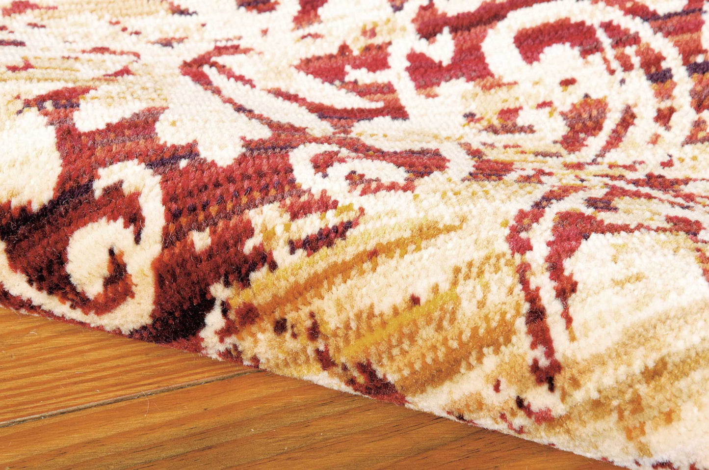 Nourison Home Rhapsody  Gold Garnet  Transitional