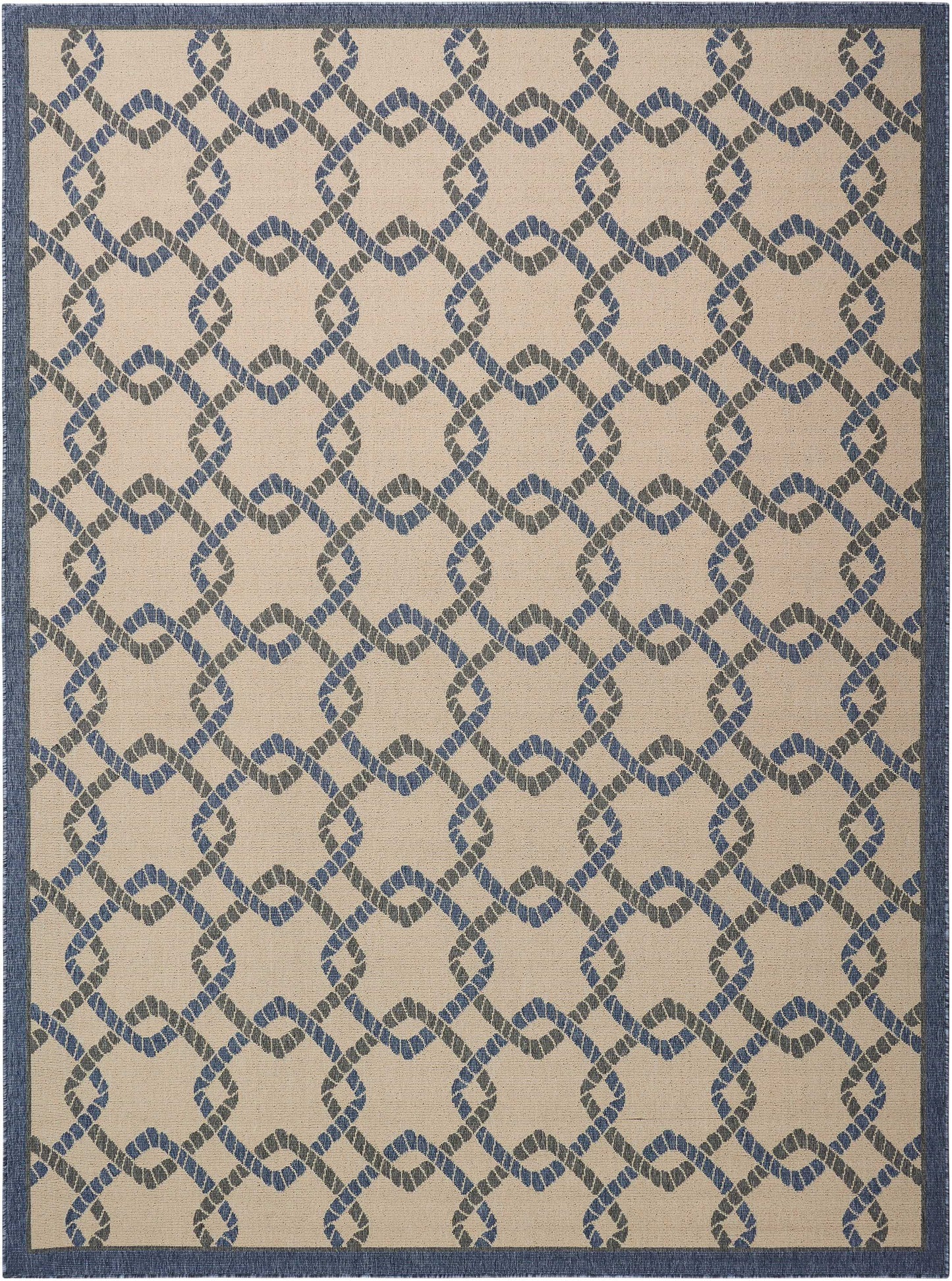 Nourison Home Caribbean  Ivory Blue  Transitional