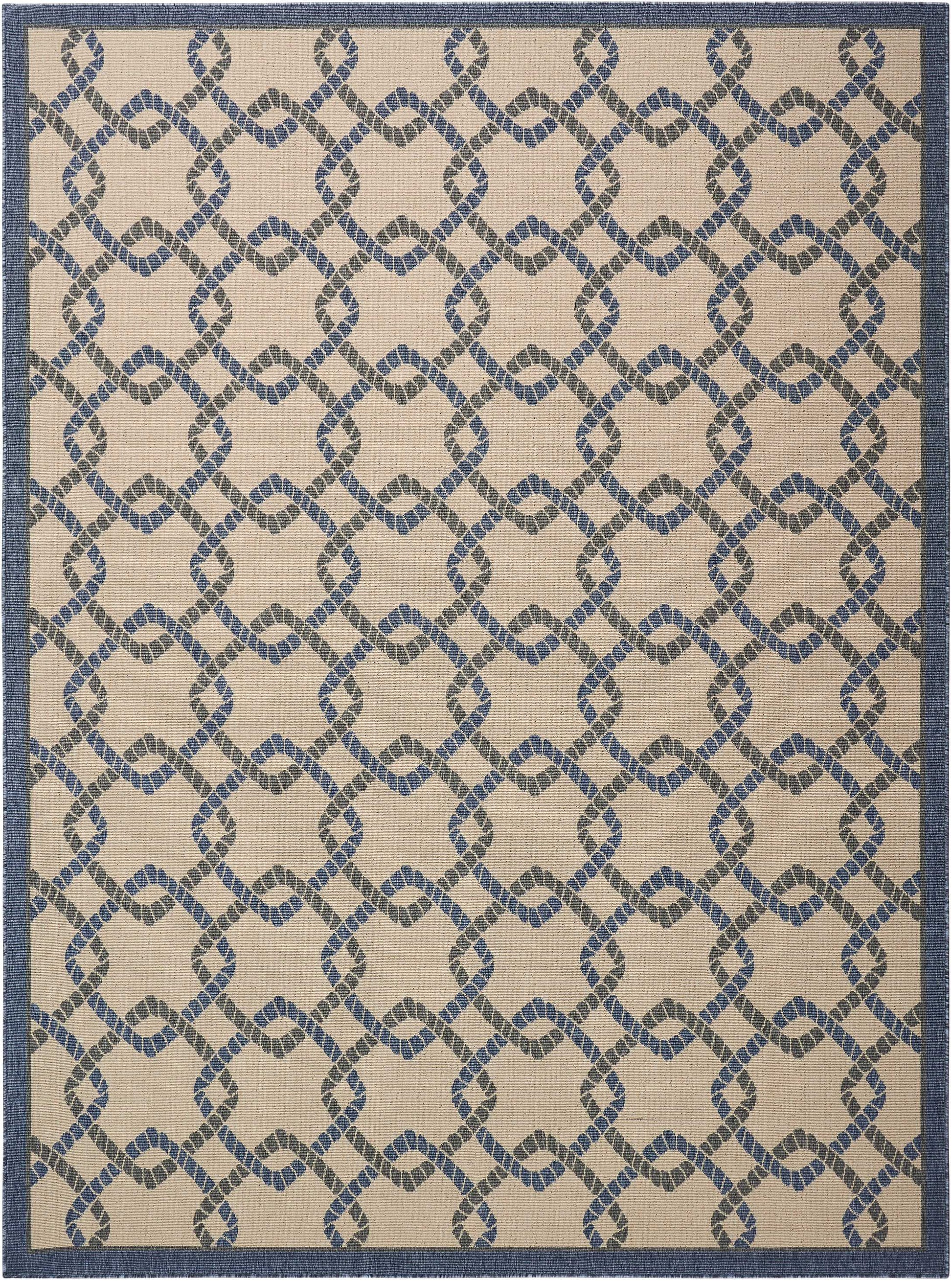 Nourison Home Caribbean  Ivory Blue  Transitional