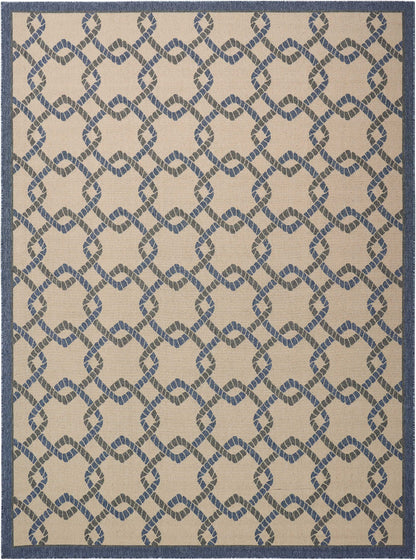 Nourison Home Caribbean  Ivory Blue  Transitional