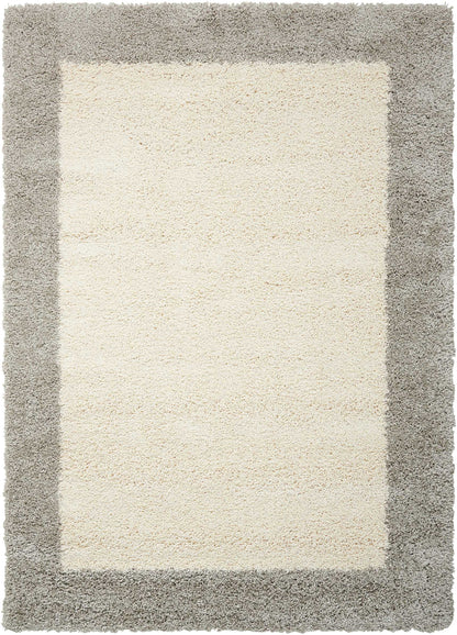 Nourison Home Amore AMOR5 Ivory Silver Contemporary Power-loomed Rug