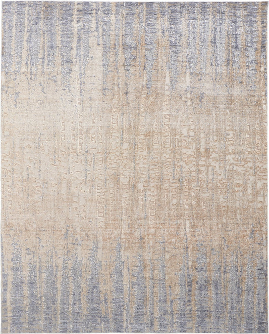 Feizy Laina 39G9F Blue Beige Transitional/Industrial Machine Woven Rug - Rugs - Feizy - Atlanta Designer Rugs