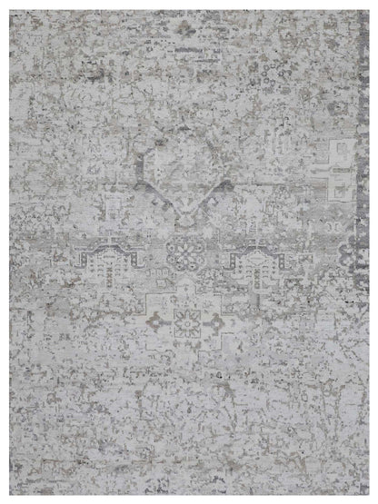 Artisan Nova Ivory Grey Transitional Knotted Rug - Rugs - Artisan - Atlanta Designer Rugs