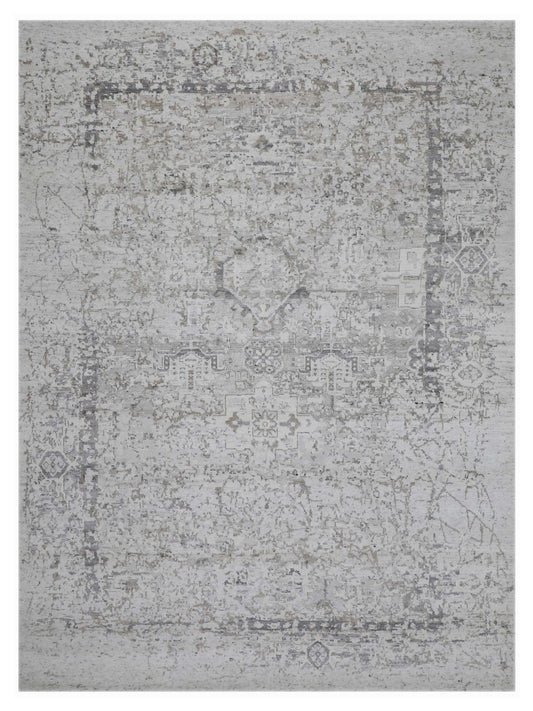 Artisan Nova Ivory Grey Transitional Knotted Rug - Rugs - Artisan - Atlanta Designer Rugs