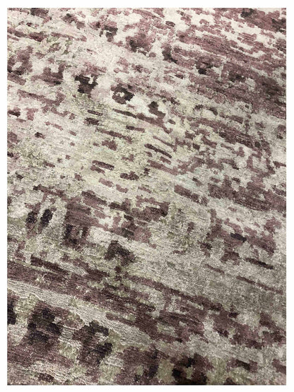 Artisan Mary Silver Lilac Contemporary Knotted Rug - Rugs - Artisan - Atlanta Designer Rugs