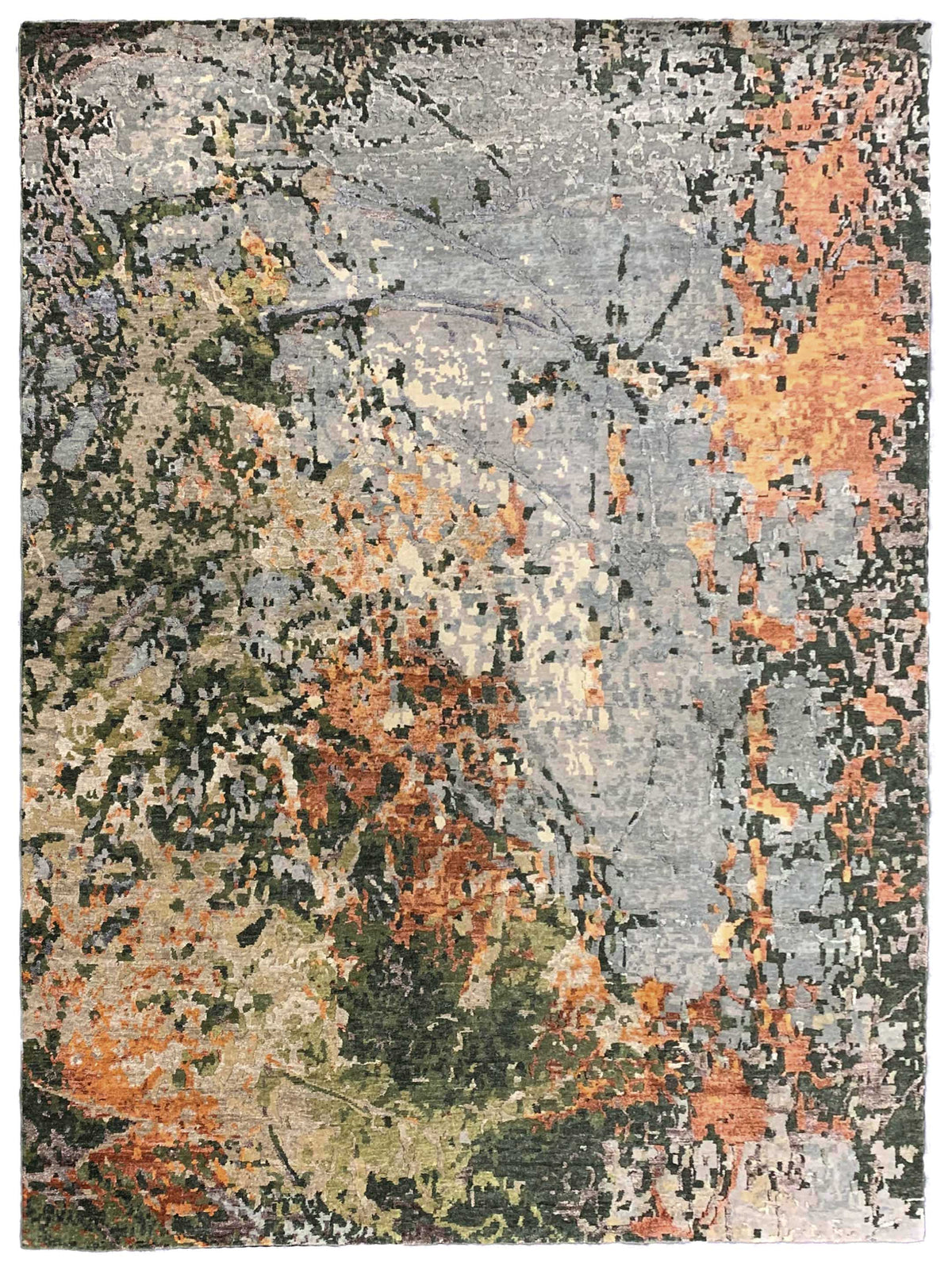 Toni Rug Artisan Toni Silver Green Transitional Knotted Rug – Atlanta Designer Rugs