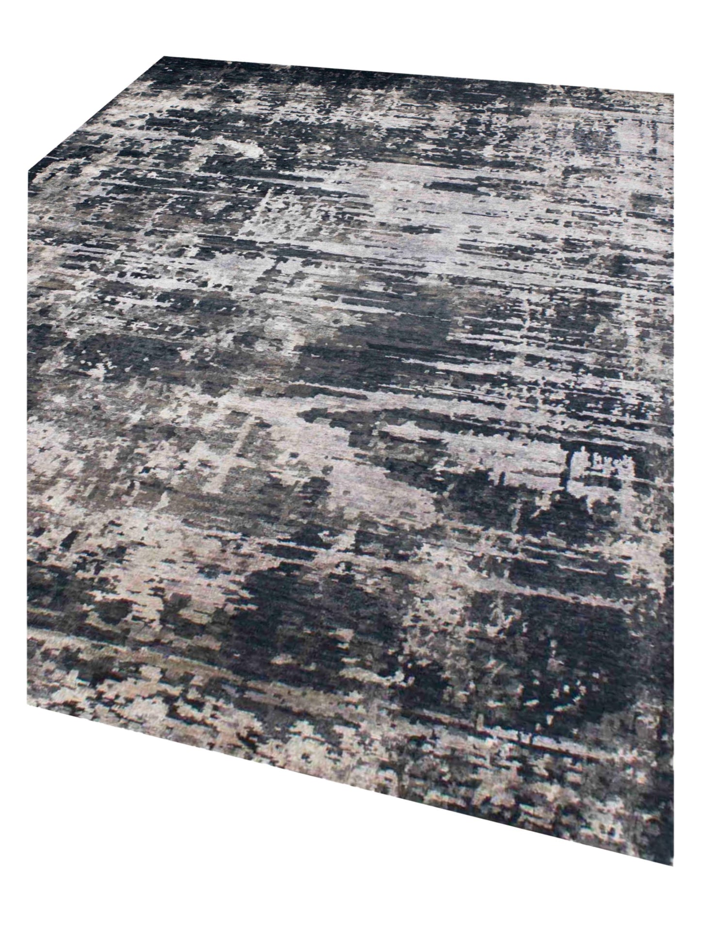 Artisan Mary  Silver  Contemporary Knotted Rug