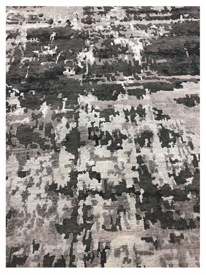 Artisan Mary Silver Contemporary Knotted Rug - Rugs - Artisan - Atlanta Designer Rugs