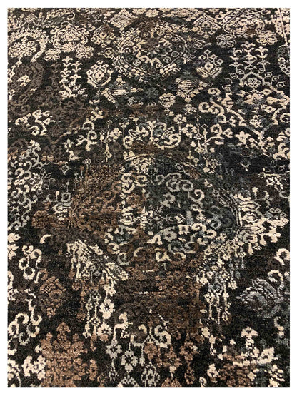 Artisan Dakota Black Silver Transitional Knotted Rug - Rugs - Artisan - Atlanta Designer Rugs