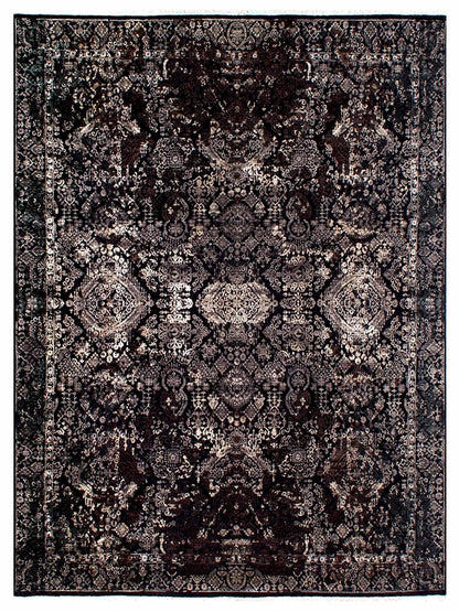 Artisan Dakota Black Silver Transitional Knotted Rug - Rugs - Artisan - Atlanta Designer Rugs