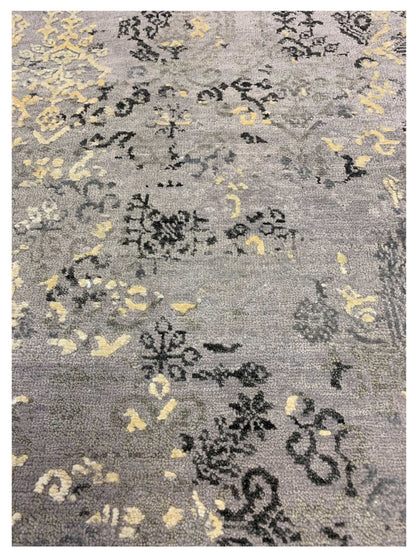 Artisan Dakota Grey Yellow Transitional Knotted Rug - Rugs - Artisan - Atlanta Designer Rugs