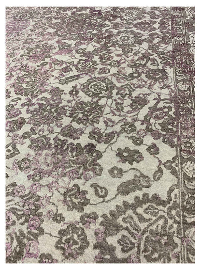 Artisan Reese Beige Purple Transitional Knotted Rug - Rugs - Artisan - Atlanta Designer Rugs