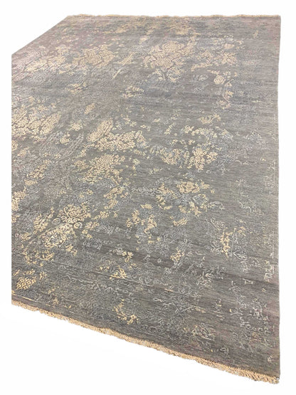 Artisan Dakota Silver Grey Transitional Knotted Rug - Rugs - Artisan - Atlanta Designer Rugs