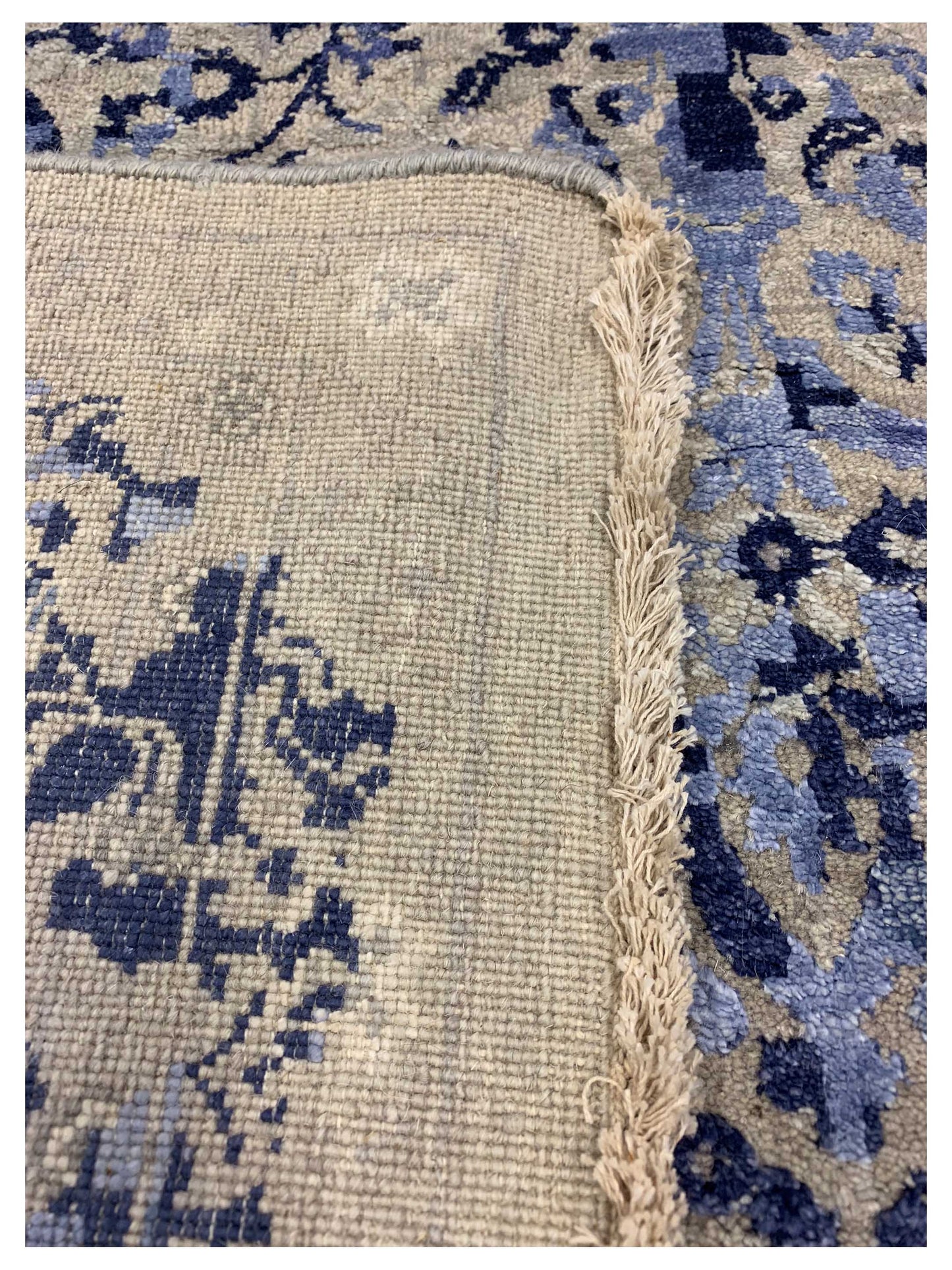 Artisan Reese  Silver InkBlue Transitional Knotted Rug