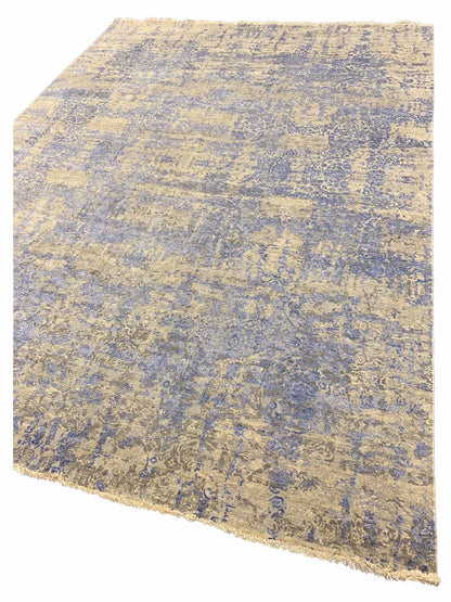 Artisan Dakota Silver InkBlue Transitional Knotted Rug - Rugs - Artisan - Atlanta Designer Rugs