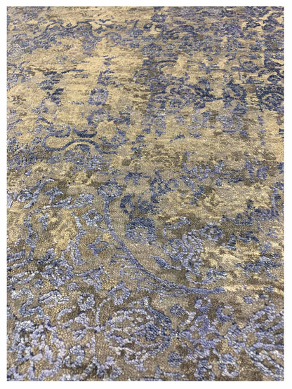 Artisan Dakota Silver InkBlue Transitional Knotted Rug - Rugs - Artisan - Atlanta Designer Rugs
