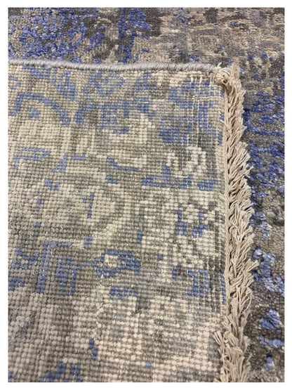 Artisan Dakota Silver InkBlue Transitional Knotted Rug - Rugs - Artisan - Atlanta Designer Rugs