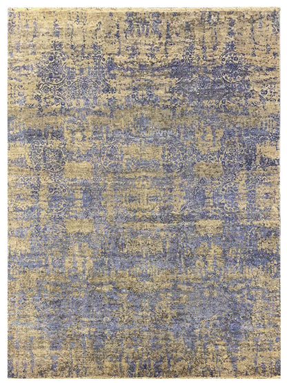 Artisan Dakota Silver InkBlue Transitional Knotted Rug - Rugs - Artisan - Atlanta Designer Rugs
