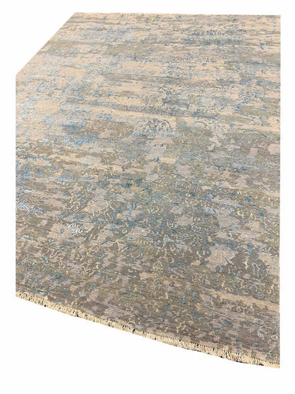 Artisan Dakota Silver Blue Transitional Knotted Rug - Rugs - Artisan - Atlanta Designer Rugs