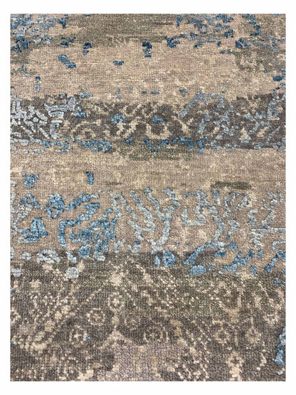 Artisan Dakota Silver Blue Transitional Knotted Rug - Rugs - Artisan - Atlanta Designer Rugs