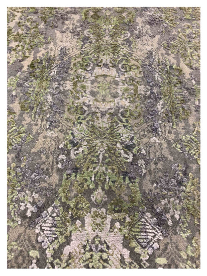 Artisan Dakota Silver Green Transitional Knotted Rug - Rugs - Artisan - Atlanta Designer Rugs