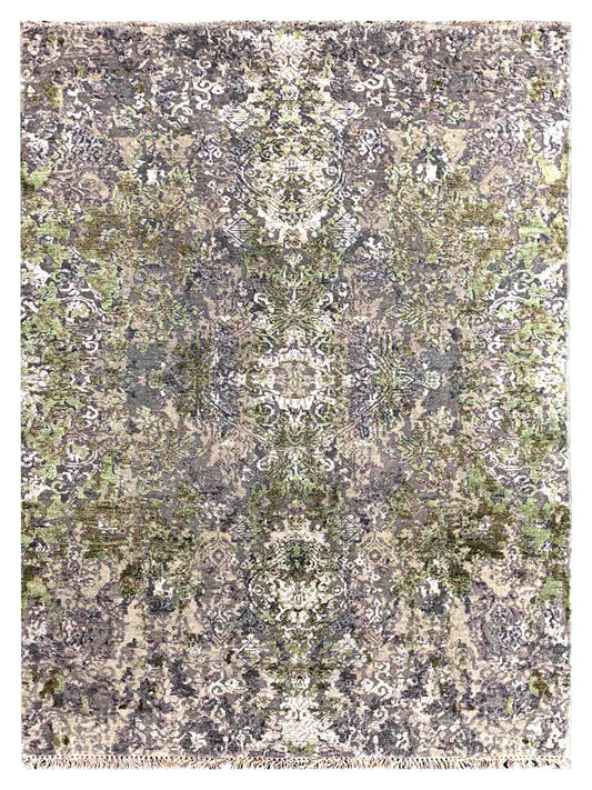 Artisan Dakota Silver Green Transitional Knotted Rug - Rugs - Artisan - Atlanta Designer Rugs