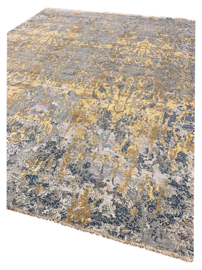 Artisan Dakota Silver Gold Transitional Knotted Rug - Rugs - Artisan - Atlanta Designer Rugs