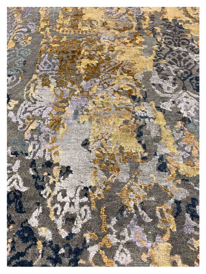 Artisan Dakota Silver Gold Transitional Knotted Rug - Rugs - Artisan - Atlanta Designer Rugs