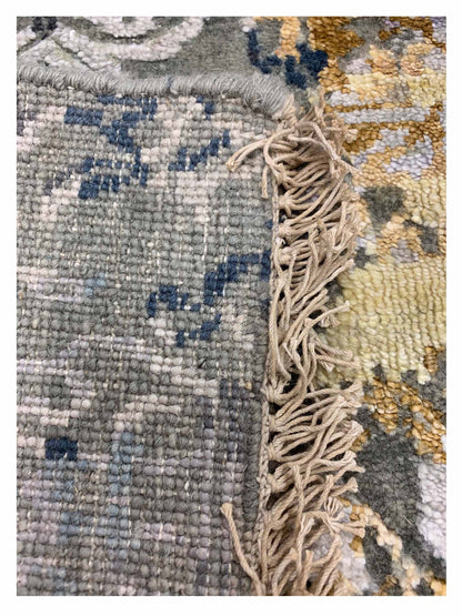 Artisan Dakota Silver Gold Transitional Knotted Rug - Rugs - Artisan - Atlanta Designer Rugs