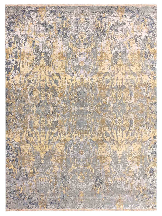 Artisan Dakota Silver Gold Transitional Knotted Rug - Rugs - Artisan - Atlanta Designer Rugs