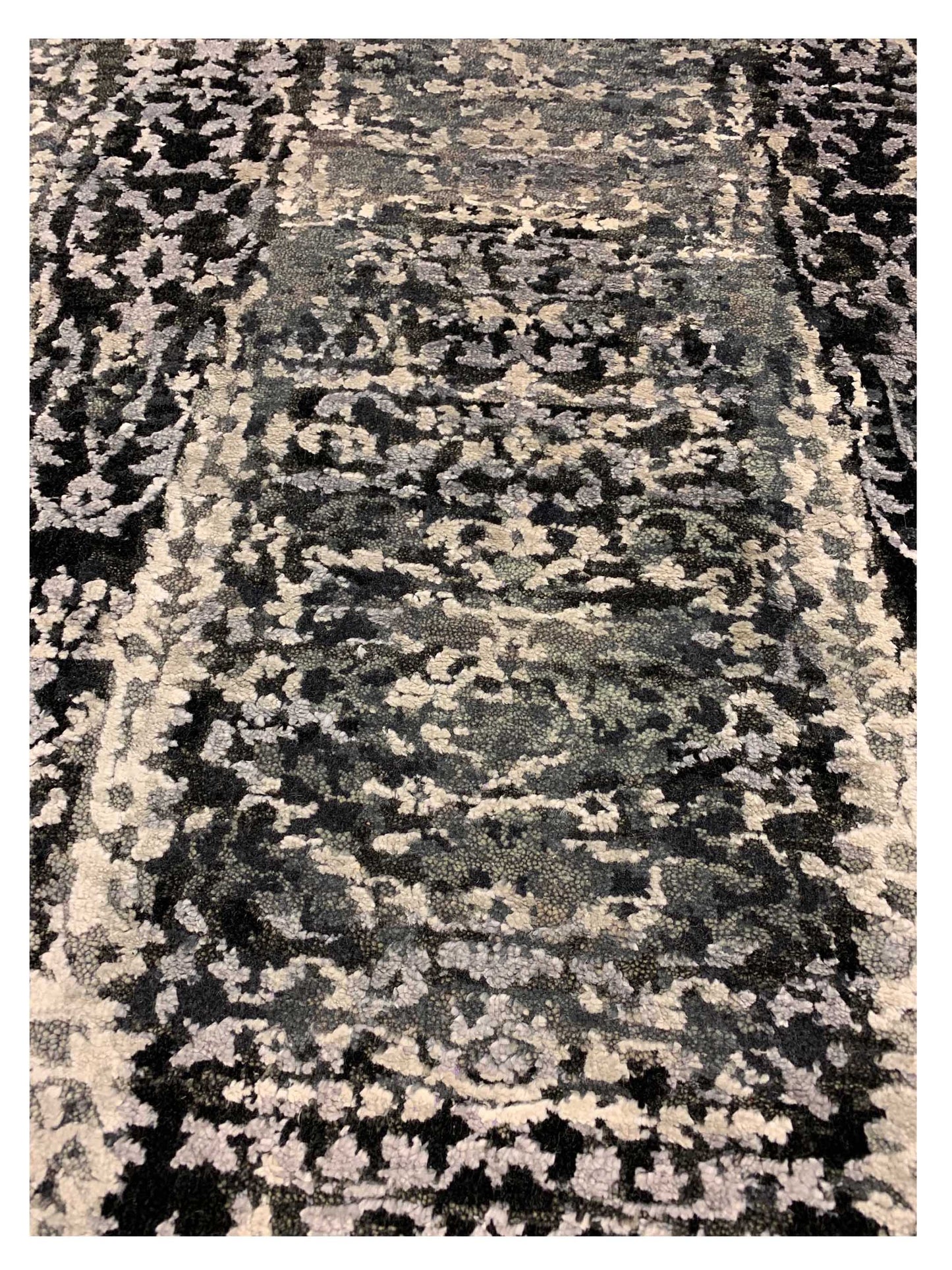 Artisan Reese  Charcoal Beige Transitional Knotted Rug