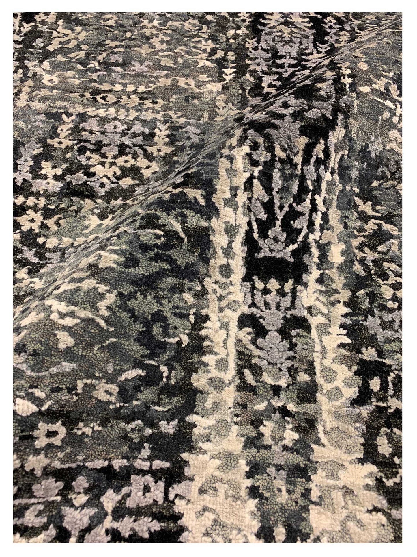 Artisan Reese Charcoal Beige Transitional Knotted Rug - Rugs - Artisan - Atlanta Designer Rugs
